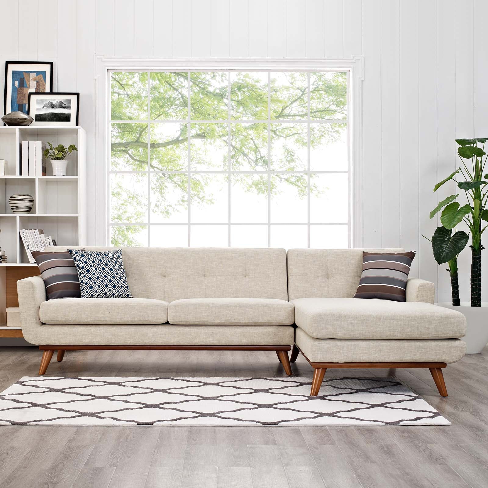 Engage Right-Facing Upholstered Fabric Sectional Sofa by Modway