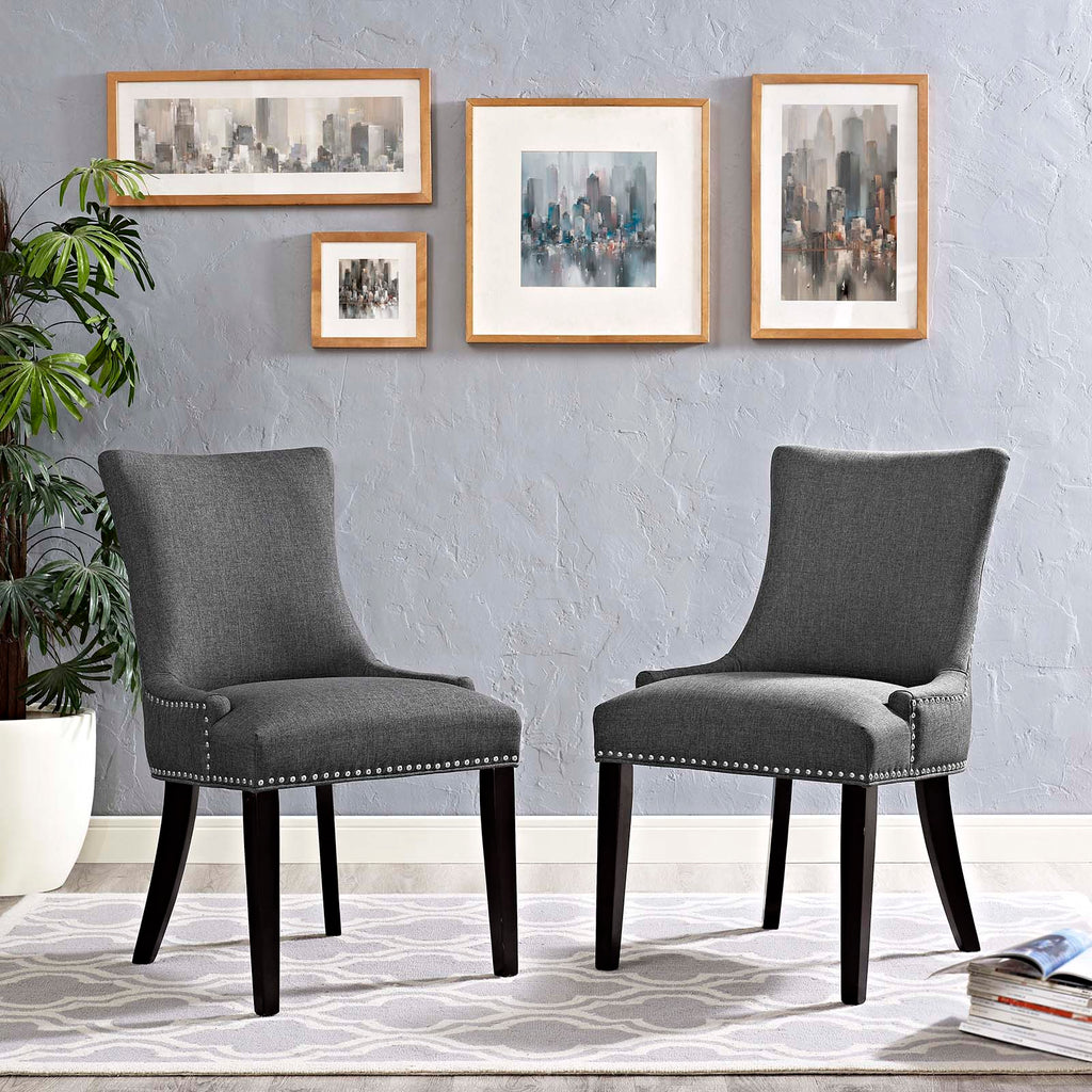 Marquis Fabric Dining Side Chair Set of 2 by Modway