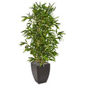 5' Bamboo Artificial Tree in Black Planter (Real Touch) UV Resistant