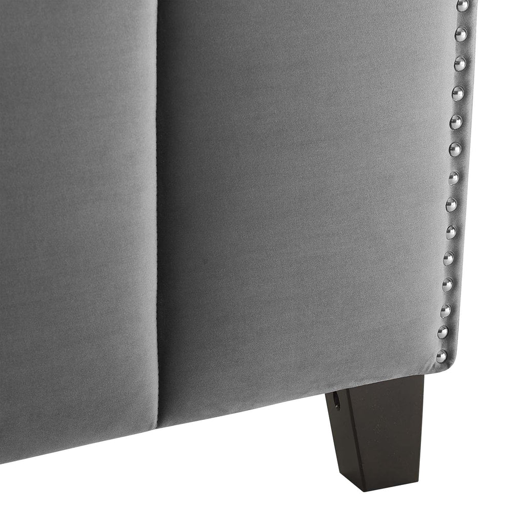 Lucille Performance Velvet Queen Platform Bed by Modway