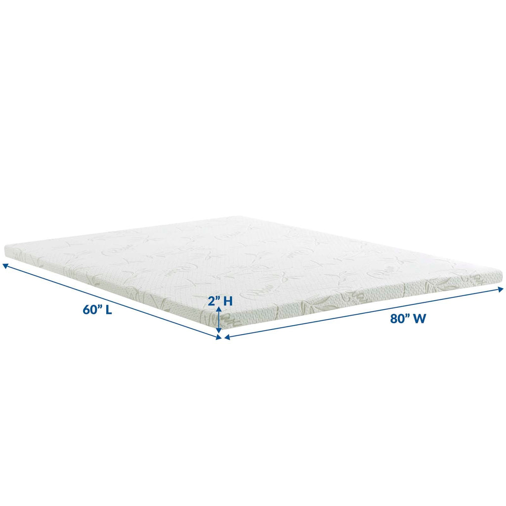 Relax Queen 2" Gel Memory Foam Mattress Topper by Modway