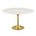 Lippa 54" Round Faux Marble Dining Table by Modway