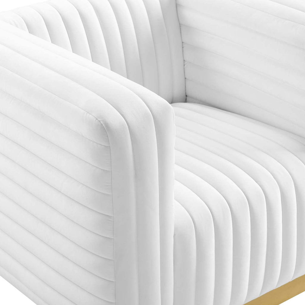 Charisma Channel Tufted Performance Velvet Accent Armchair by Modway