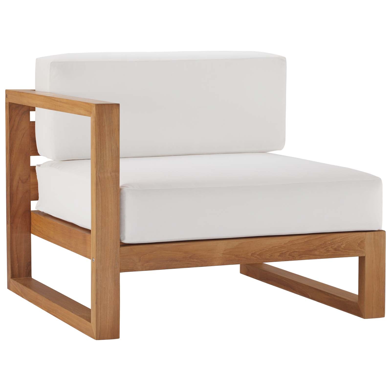 Upland Outdoor Patio Teak Wood Left-Arm Chair by Modway