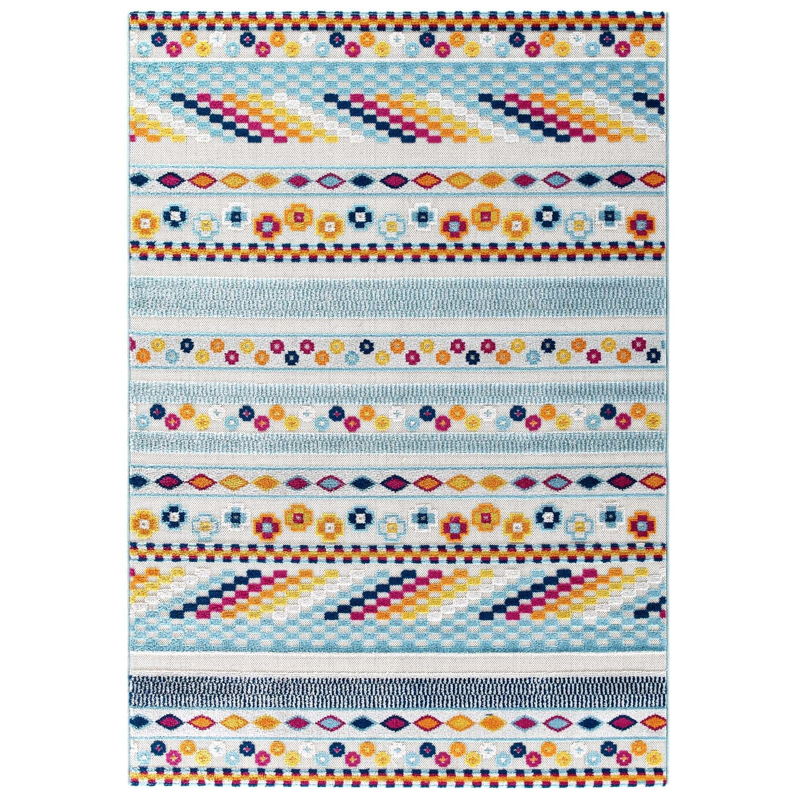 Reflect Cadhla Vintage Abstract Geometric Lattice 5x8 Indoor and Outdoor Area Rug by Modway
