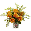 Rose & Maiden Hair w/Floral Planter