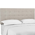 Paisley Tufted Upholstered Linen Fabric King and California King Headboard by Modway