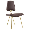 Ponder Antique Faux Leather Dining Side Chair by Modway