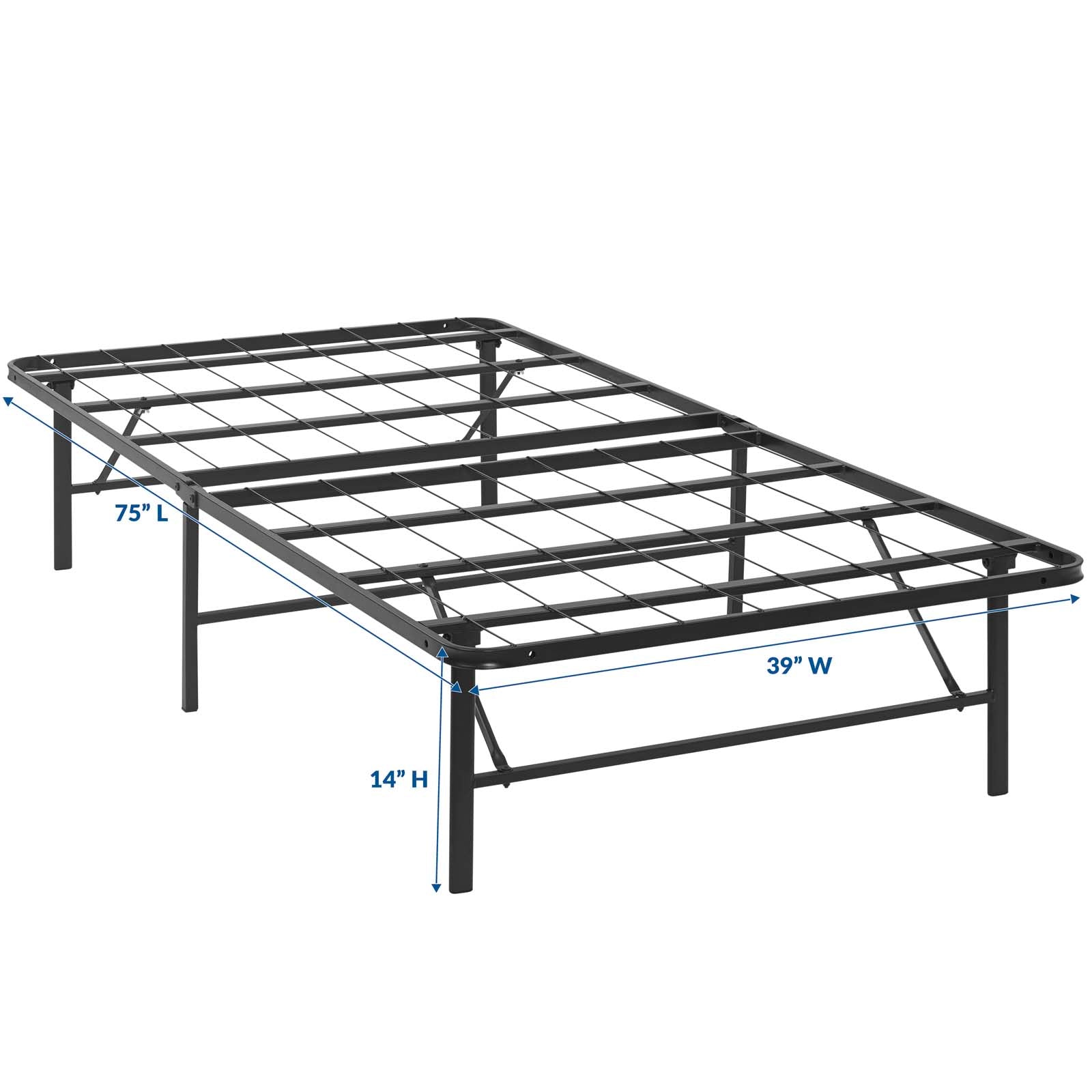 Horizon Stainless Steel Twin Bed Frame by Modway