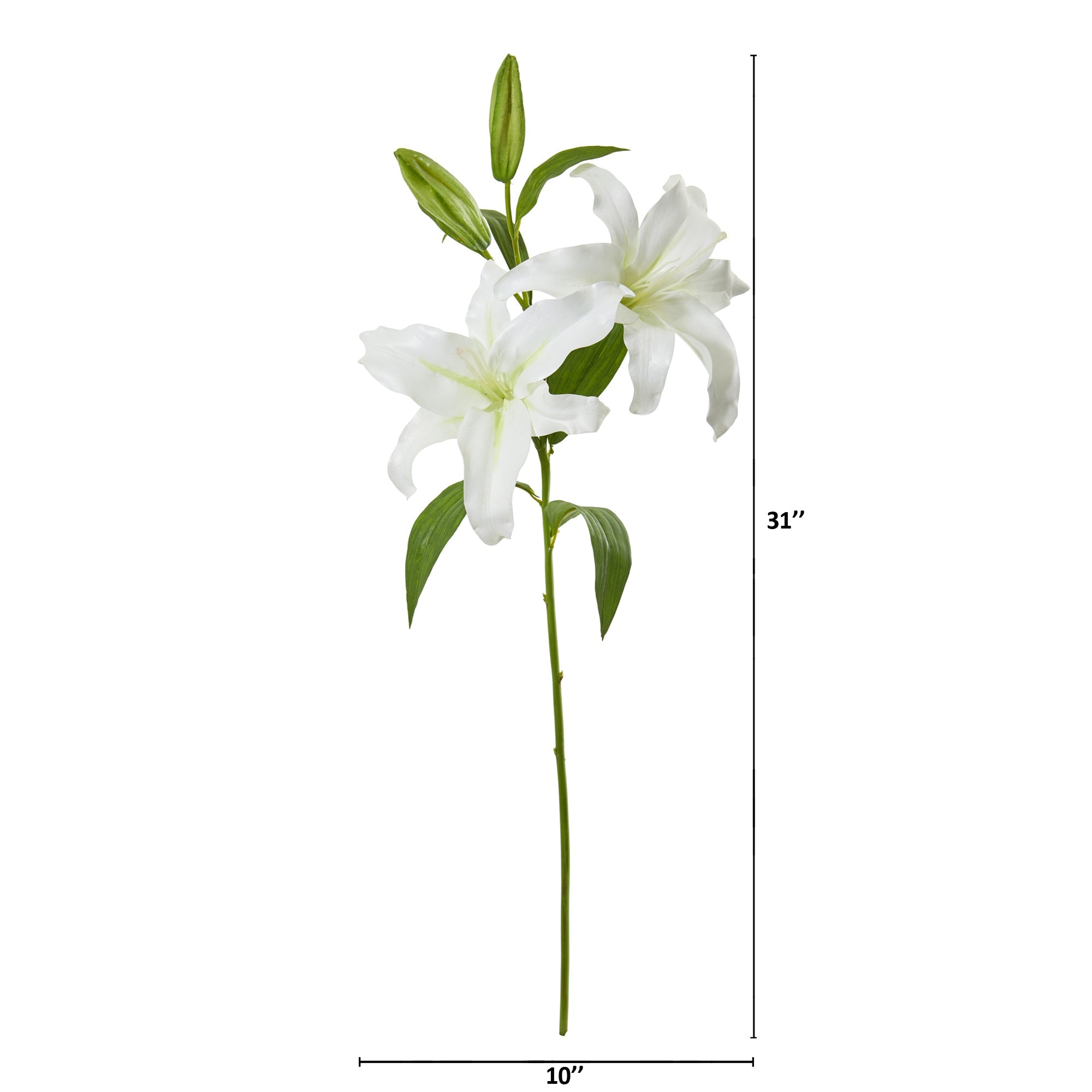 31" Rubrum Lily Artificial Flower (Set of 3)