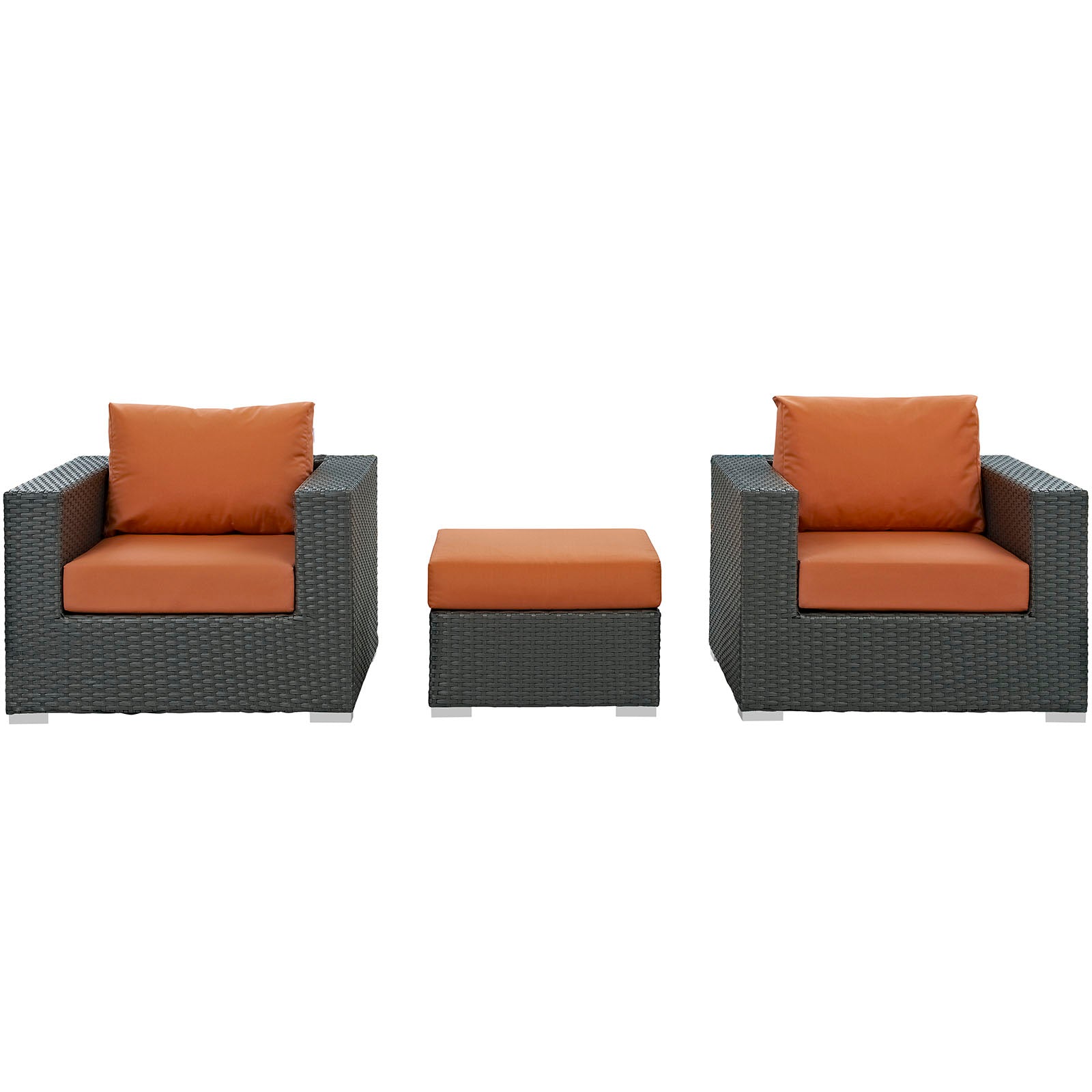 Sojourn 3 Piece Outdoor Patio Sunbrella¨ Sectional Set by Modway