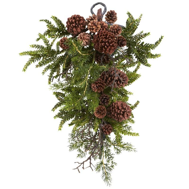 26"  Pine & Pine Cone Teardrop