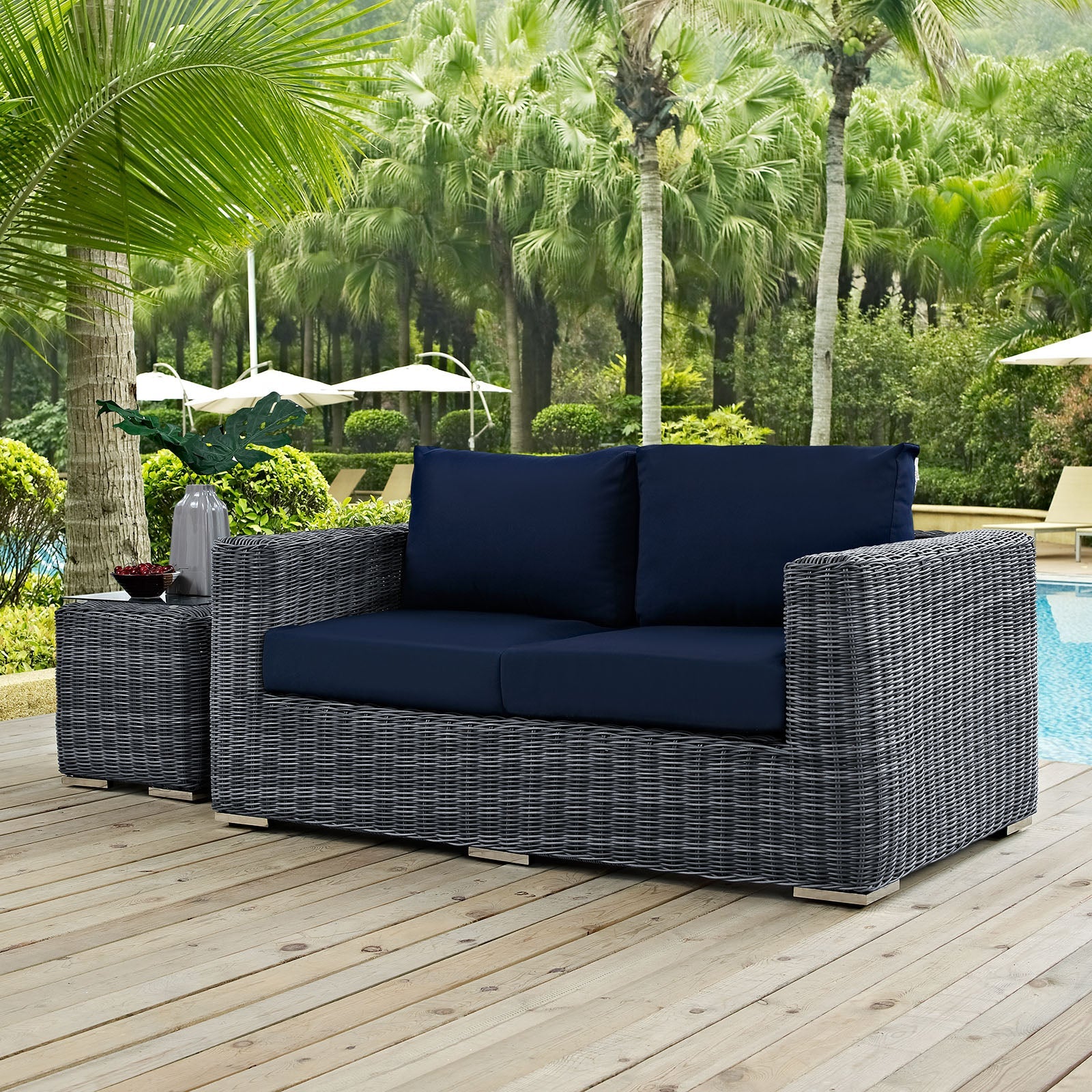 Summon Outdoor Patio Sunbrella¨ Loveseat by Modway