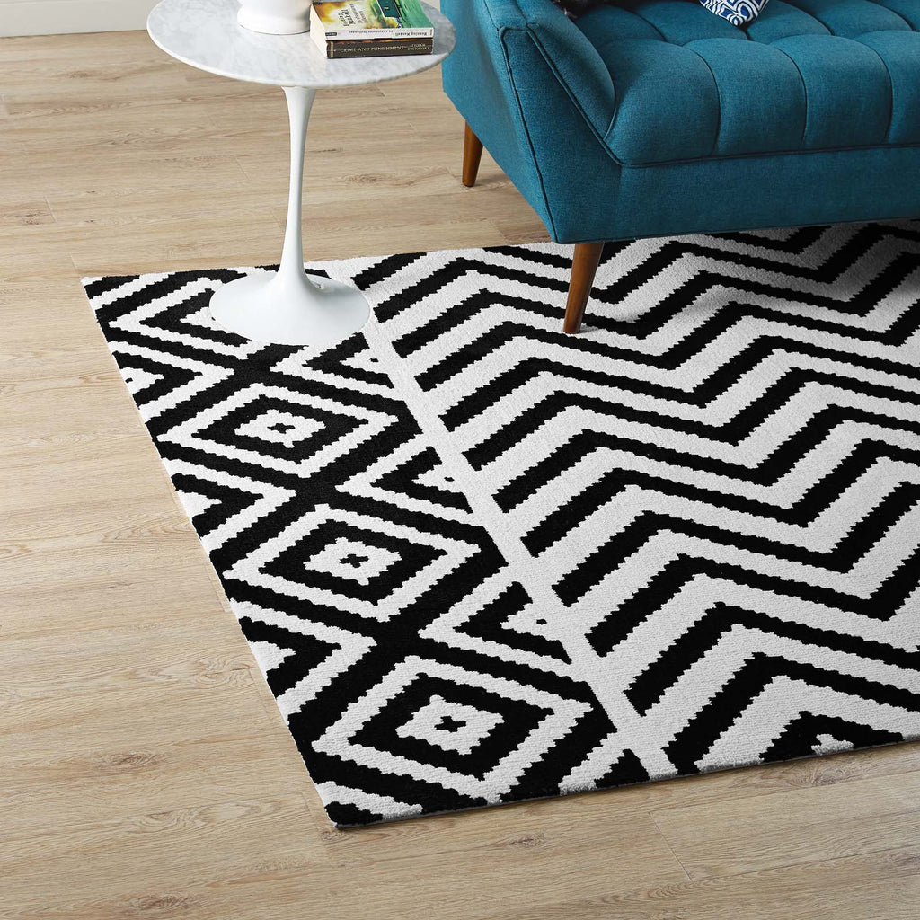 Ailani Geometric Chevron / Diamond 8x10 Area Rug by Modway