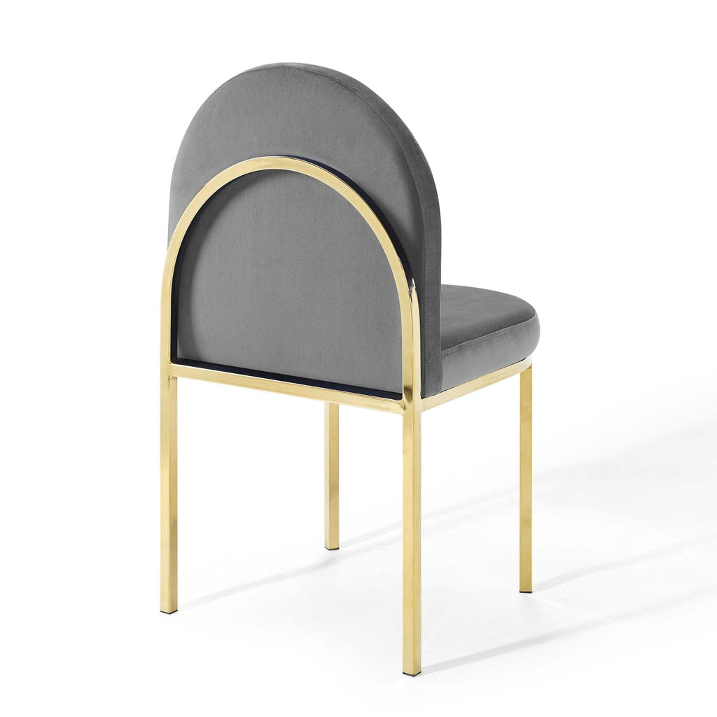 Isla Performance Velvet Dining Side Chair Set of 2 by Modway