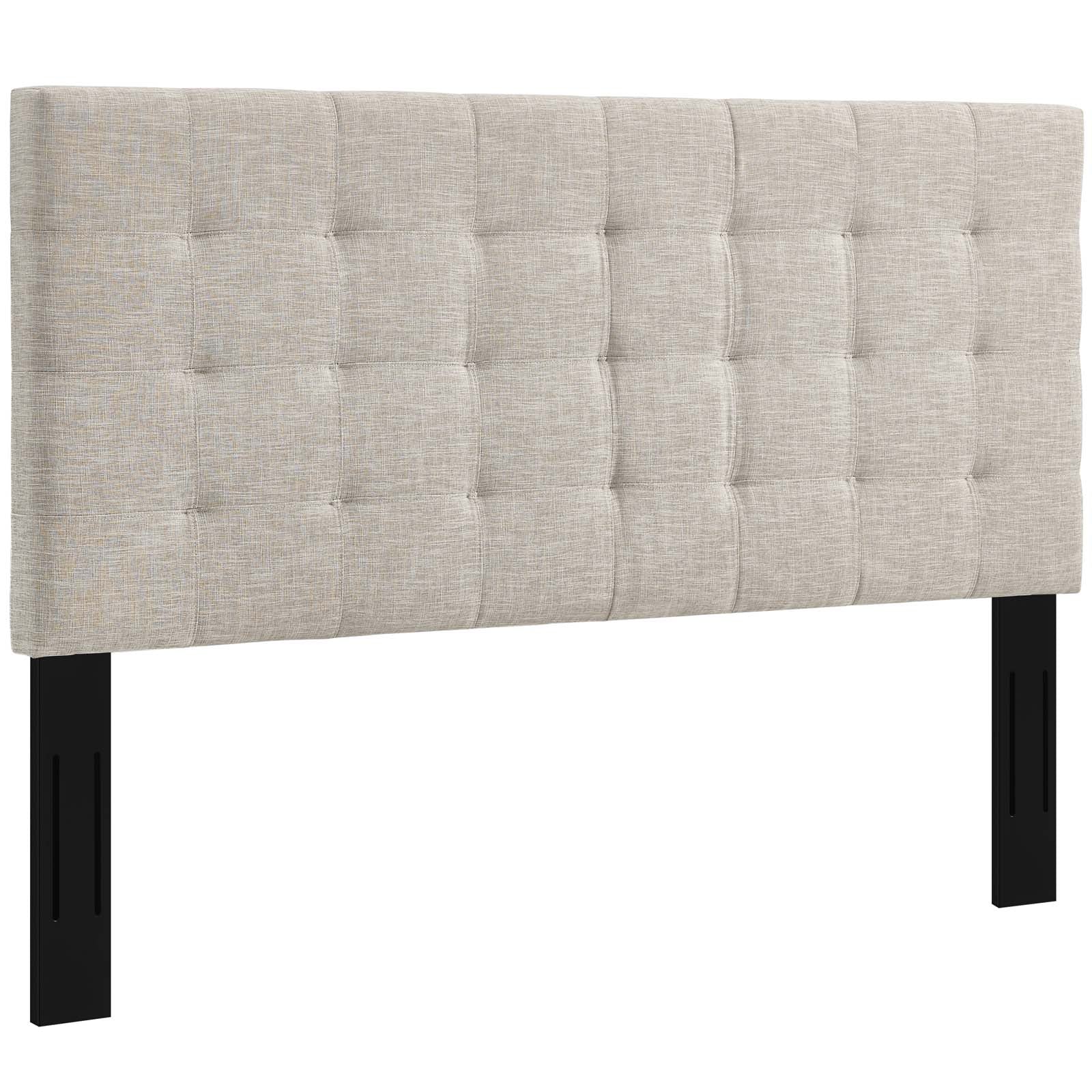 Paisley Tufted Upholstered Linen Fabric King and California King Headboard by Modway