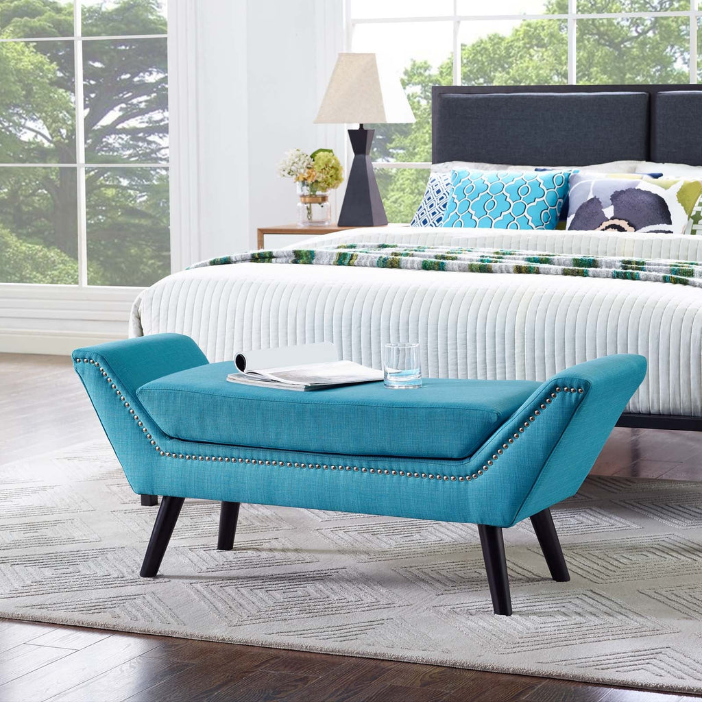 Gambol Upholstered Fabric Bench by Modway