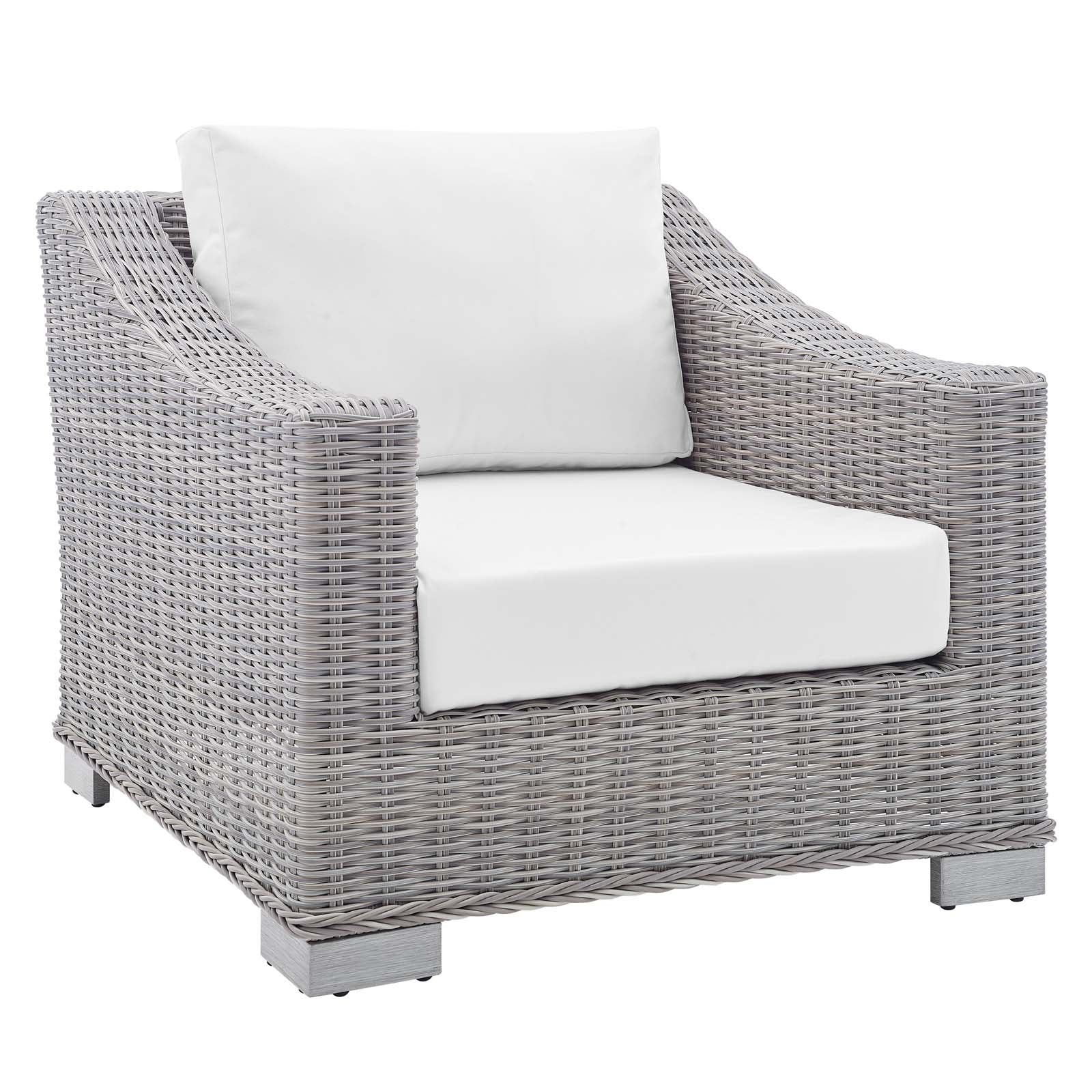 Conway 4-Piece Sunbrella¨ Outdoor Patio Wicker Rattan Furniture Set by Modway