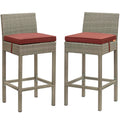 Conduit Outdoor Patio Wicker Rattan Bar Stool Set of 2 by Modway