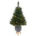 3.5' Northern Rocky Spruce Artificial Christmas Tree w/ 50 Clear Lights