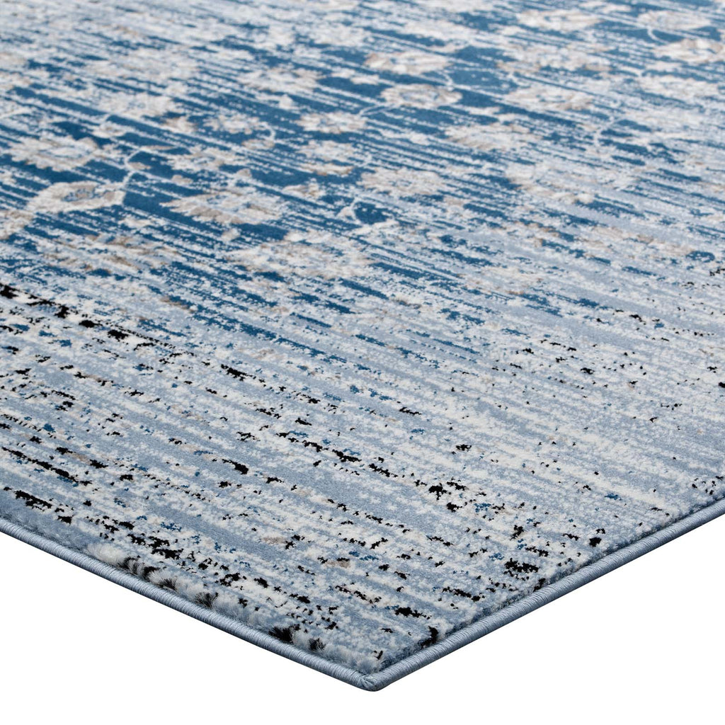 Chiara Distressed Floral Lattice Contemporary 5x8 Area Rug by Modway