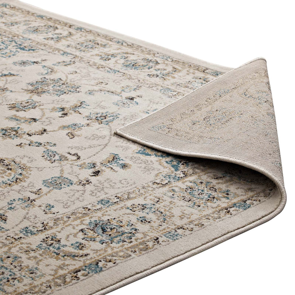 Atara Distressed Vintage Medallion 5x8 Area Rug by Modway