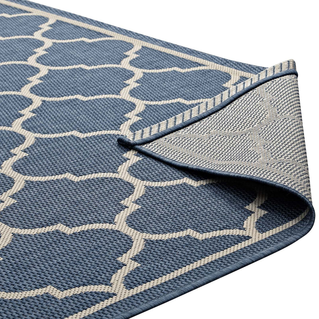 Avena Moroccan Quatrefoil Trellis Indoor and Outdoor 8x10 Area Rug by Modway