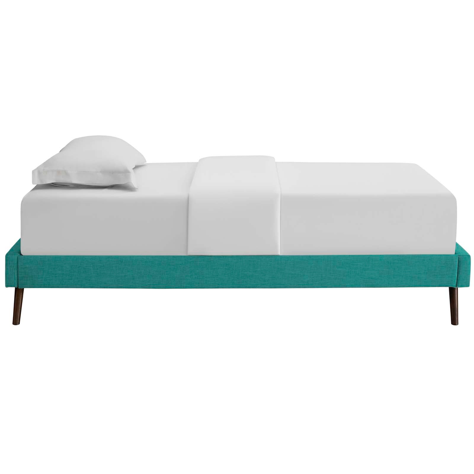 Loryn Fabric Twin Bed Frame with Round Splayed Legs by Modway
