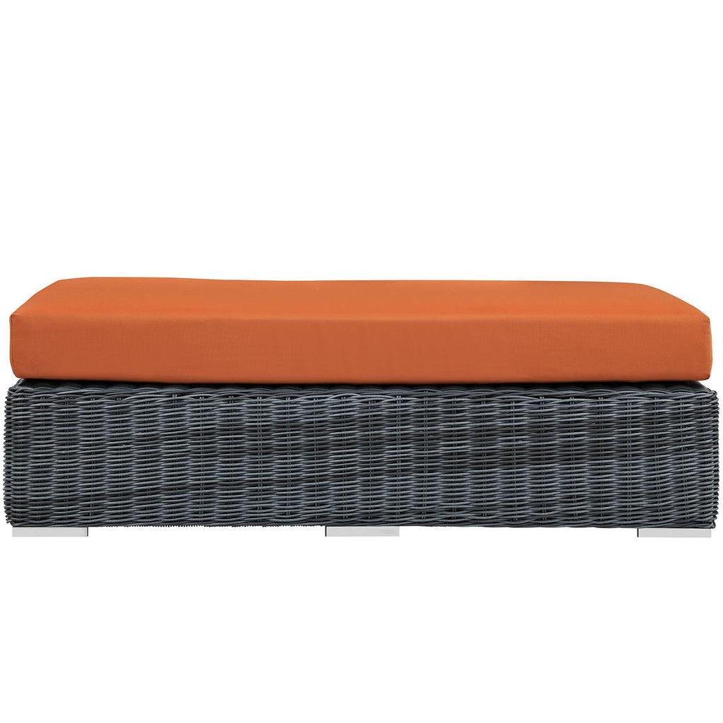 Summon Outdoor Patio Sunbrella¨ Rectangle Ottoman by Modway