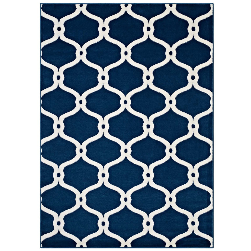Beltara Chain Link Transitional Trellis 8x10 Area Rug by Modway