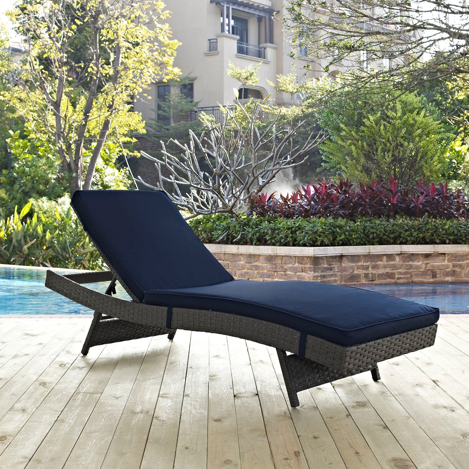 Sojourn Outdoor Patio Sunbrella¨ Chaise by Modway