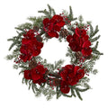 22"   Orchid,  Berry & Pine Holiday Wreath