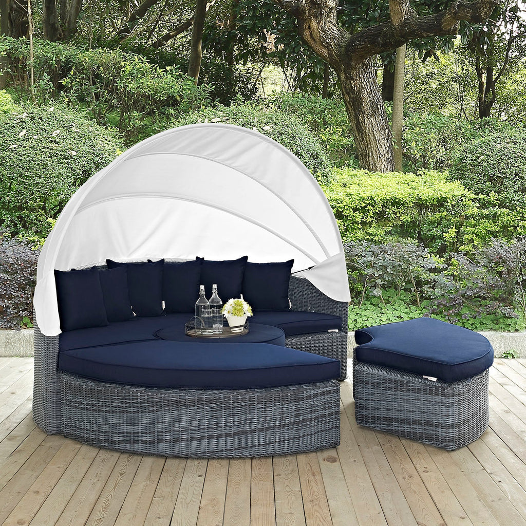 Summon Canopy Outdoor Patio Sunbrella¨ Daybed by Modway