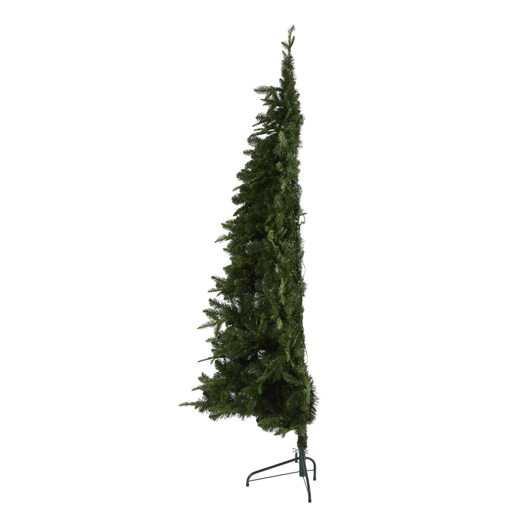 7' Grand Teton Spruce Flat Back Artificial Christmas Tree w/220 Clear LED