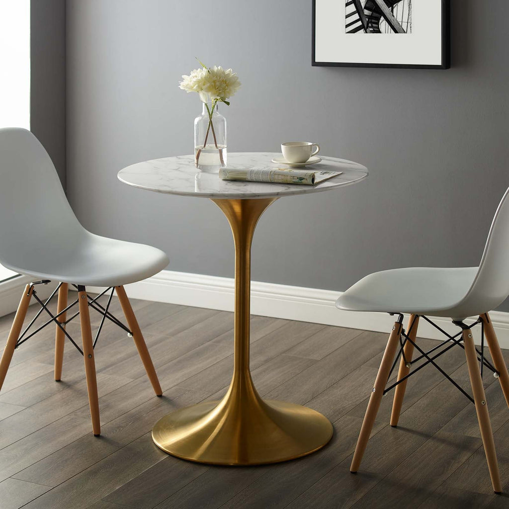 Lippa 28" Round Faux Marble Dining Table by Modway
