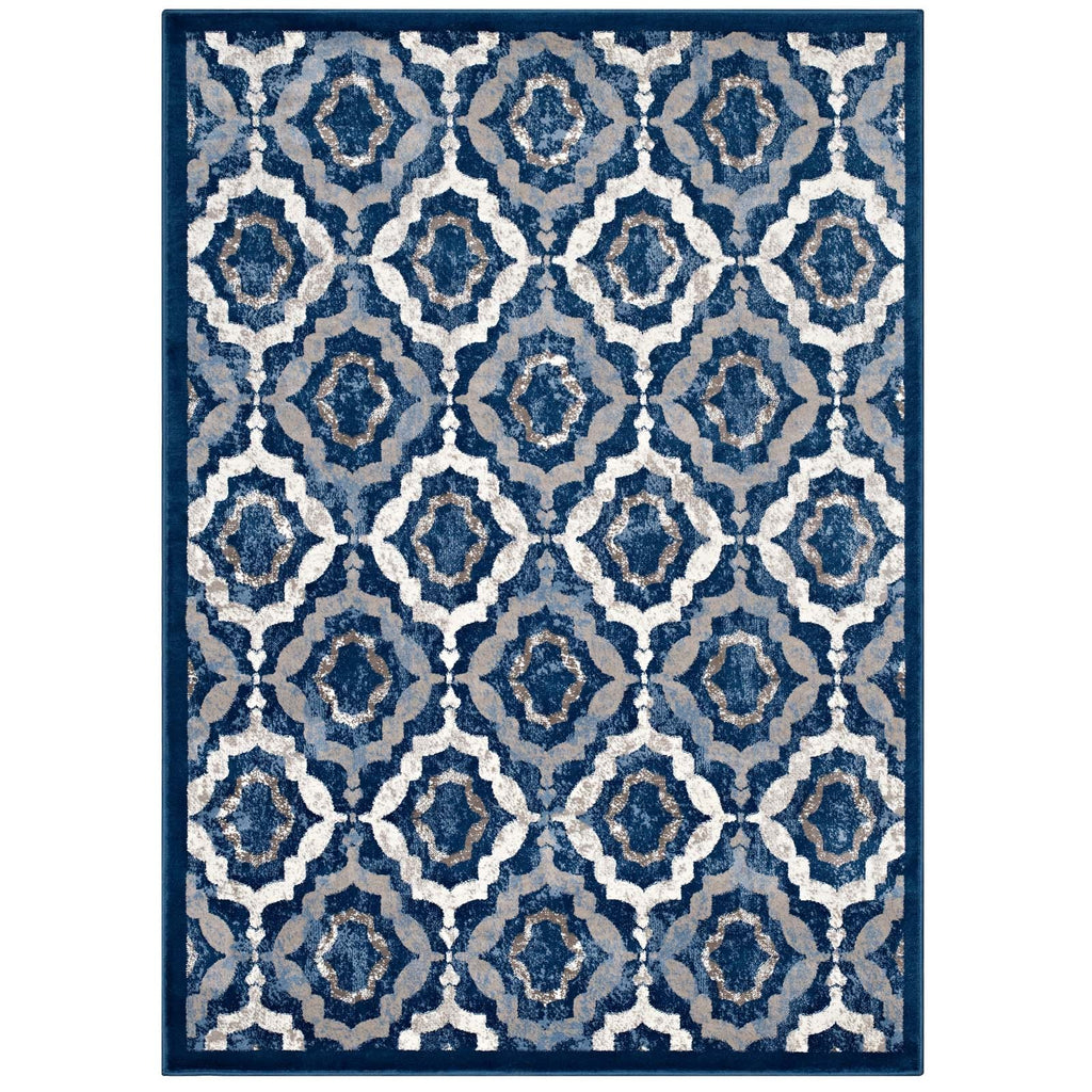 Kalinda Rustic Vintage Moroccan Trellis 5x8 Area Rug by Modway