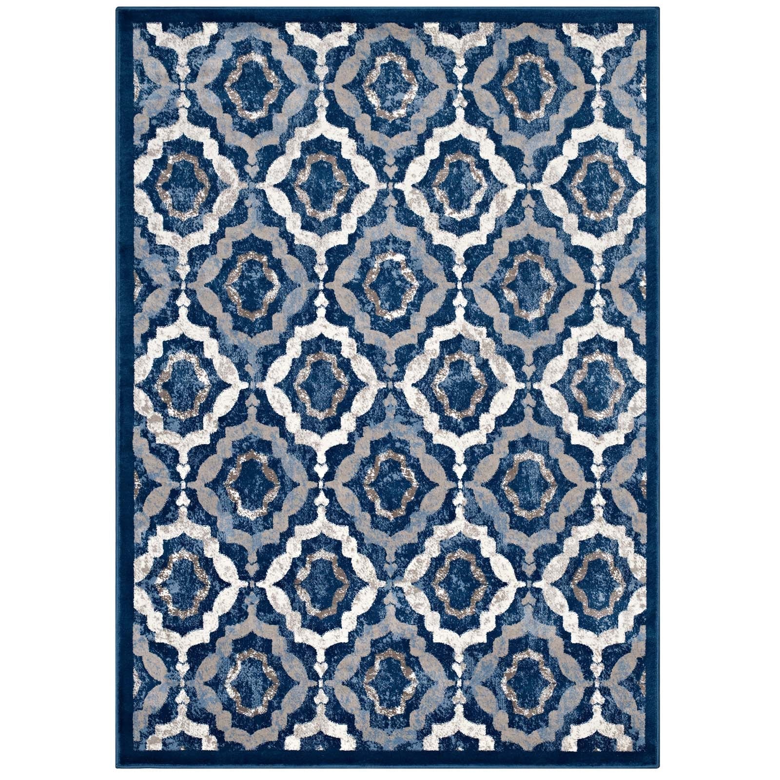 Kalinda Rustic Vintage Moroccan Trellis 5x8 Area Rug by Modway