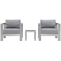 Shore 3 Piece Outdoor Patio Aluminum Set by Modway