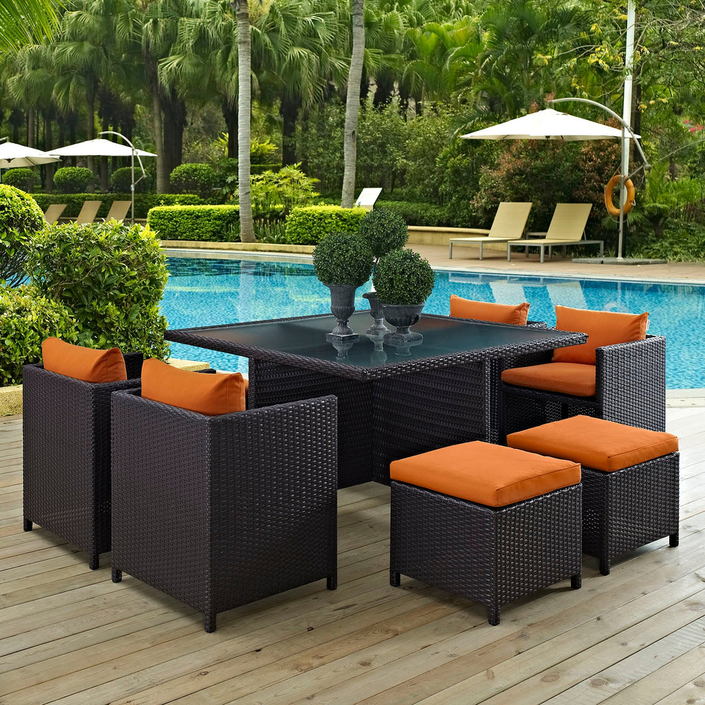 Inverse 9 Piece Outdoor Patio Dining Set by Modway