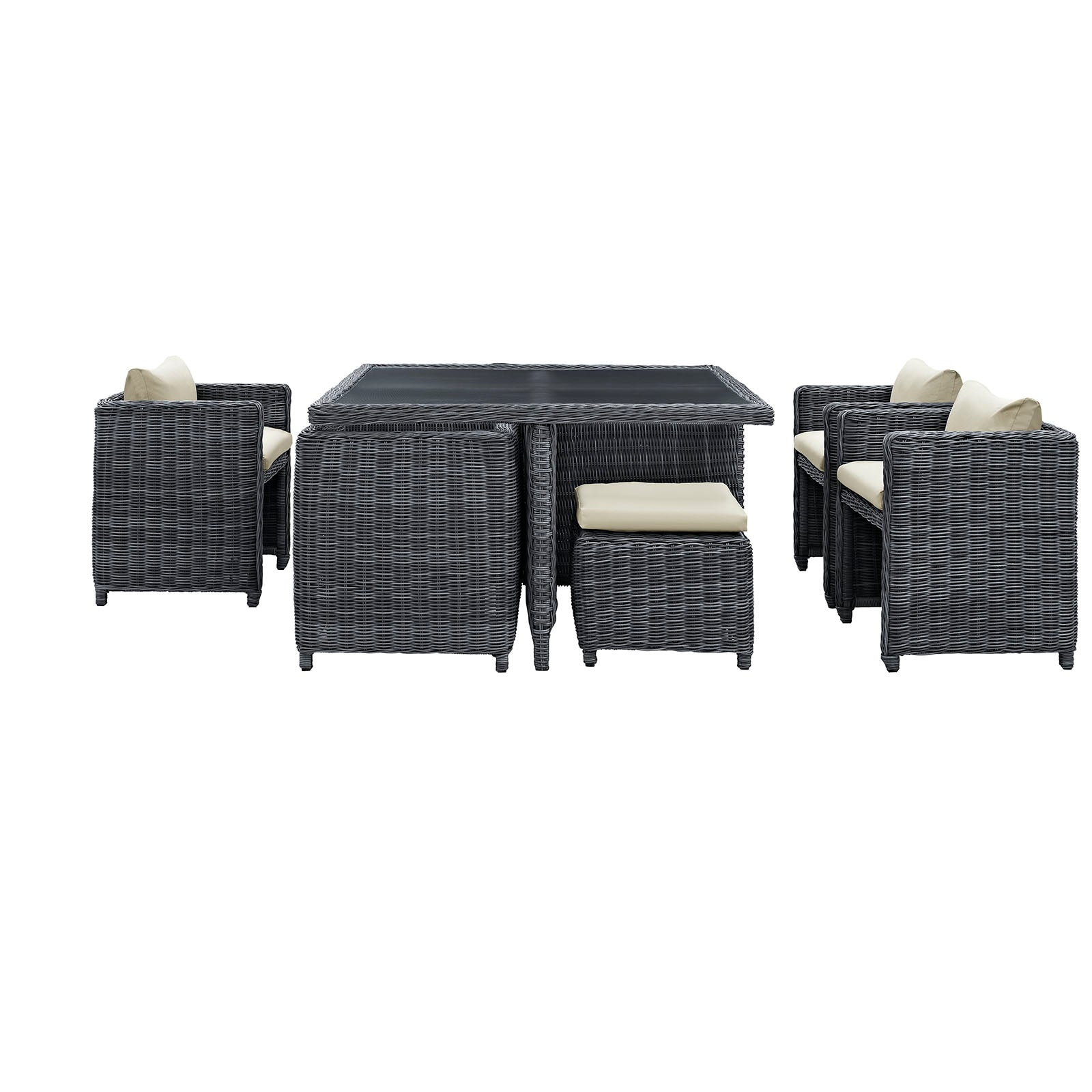 Summon 9 Piece Outdoor Patio Sunbrella¨ Dining Set by Modway