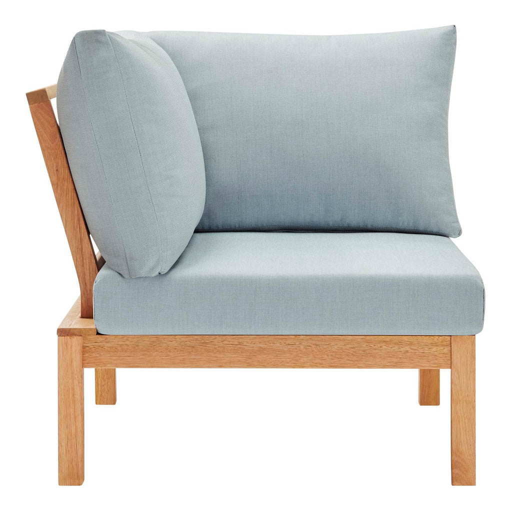 Freeport Karri Wood Sectional Sofa Outdoor Patio Corner Chair by Modway