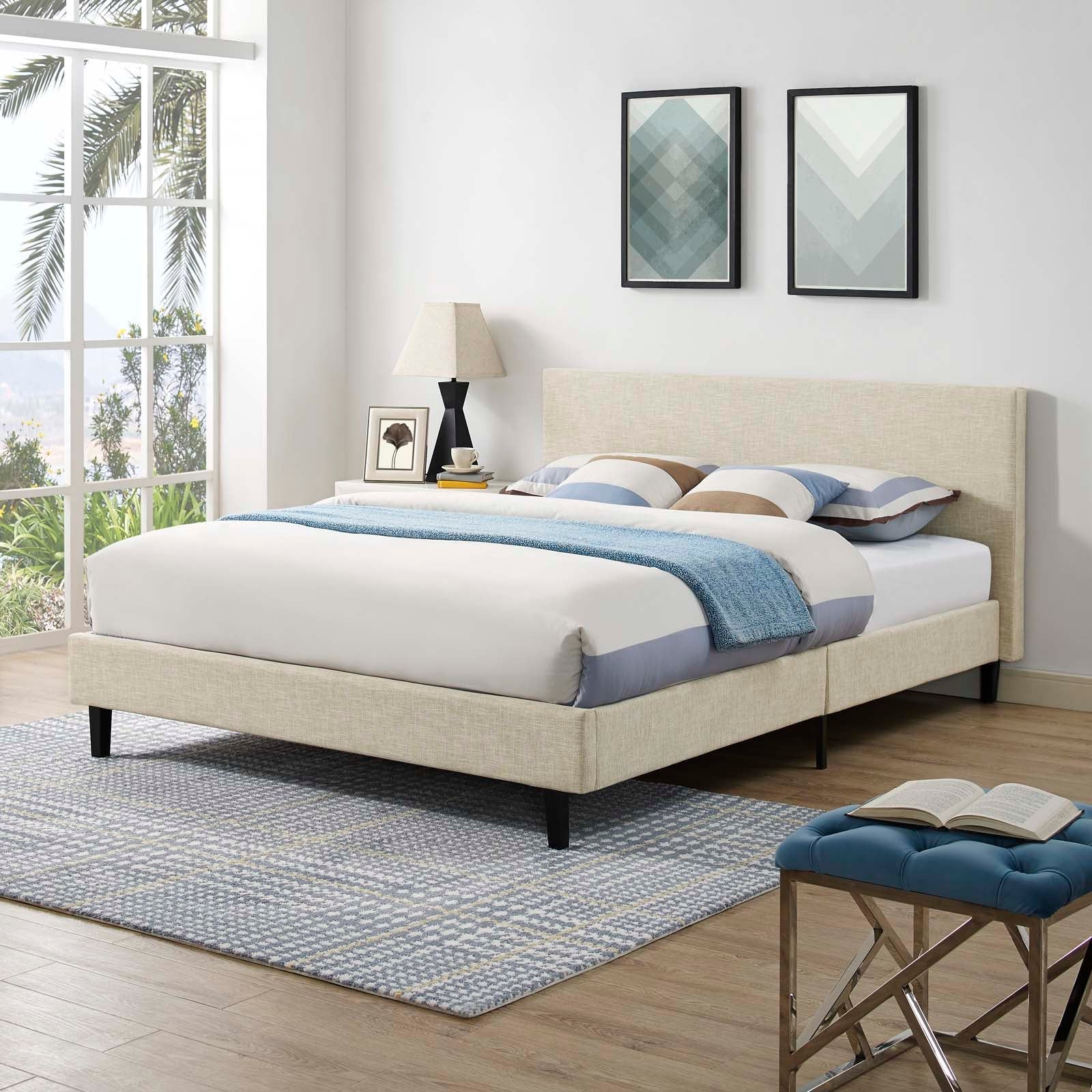 Anya Fabric Queen Bed by Modway