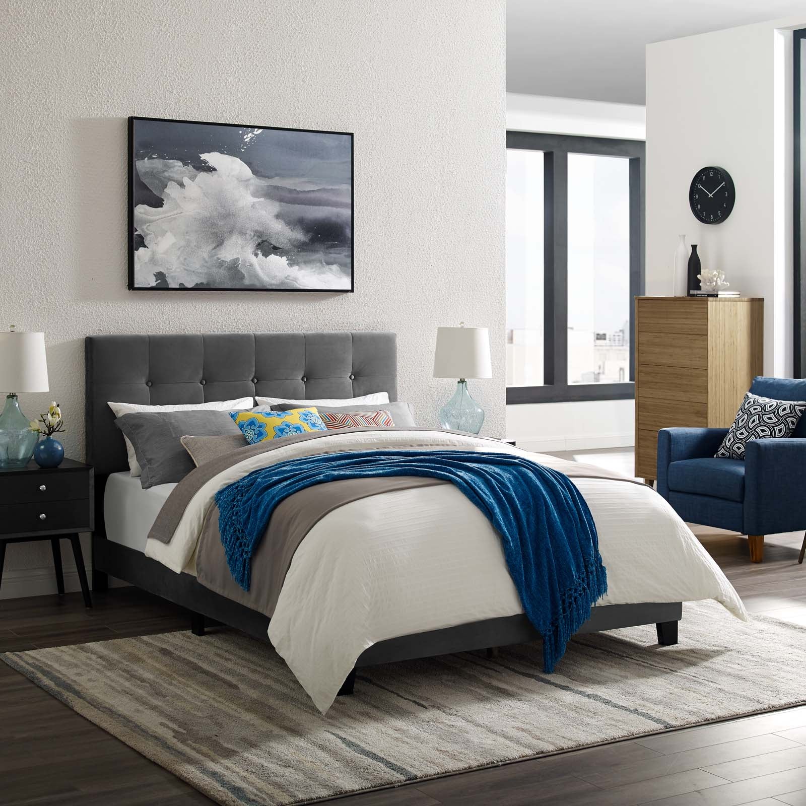 Amira Performance Velvet Full Bed by Modway