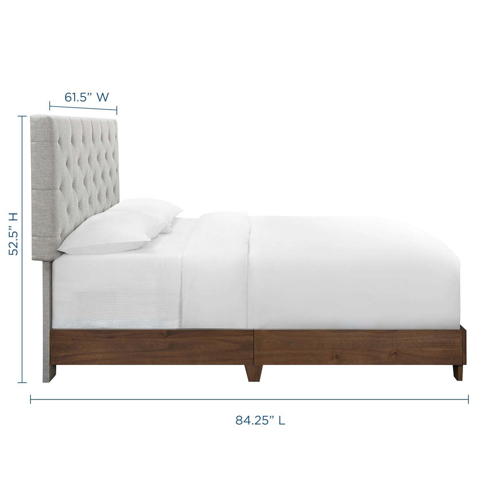 Rhiannon Diamond Tufted Upholstered Fabric Queen Bed by Modway