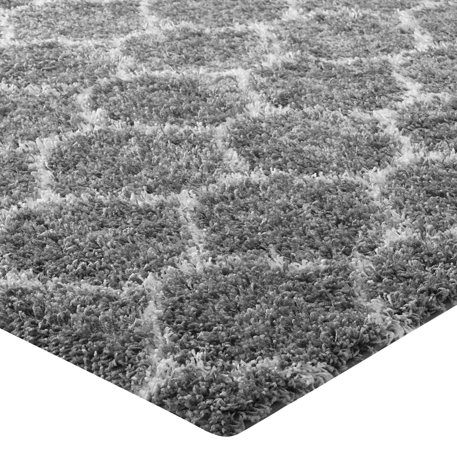 Solvea Moroccan Trellis 5x8 Shag Area Rug by Modway