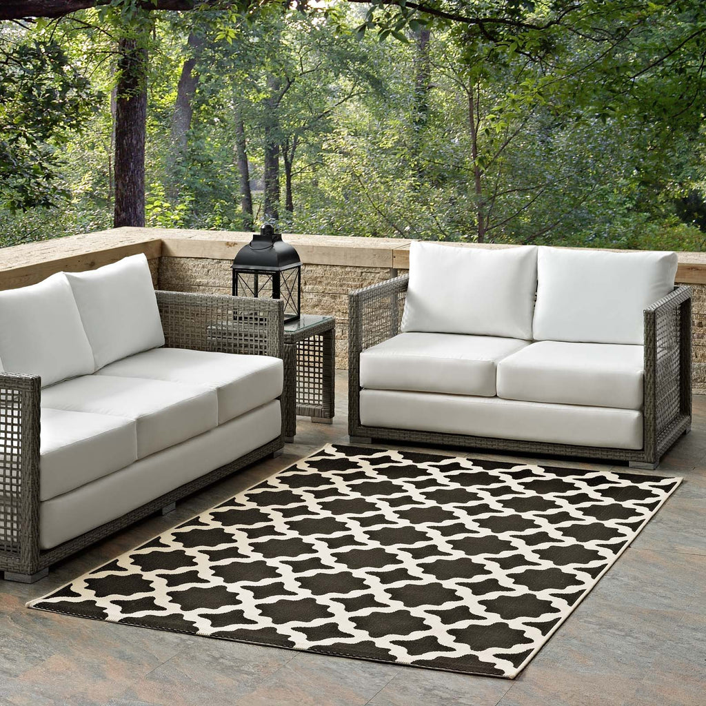 Cerelia Moroccan Trellis Indoor and Outdoor 5x8 Area Rug by Modway