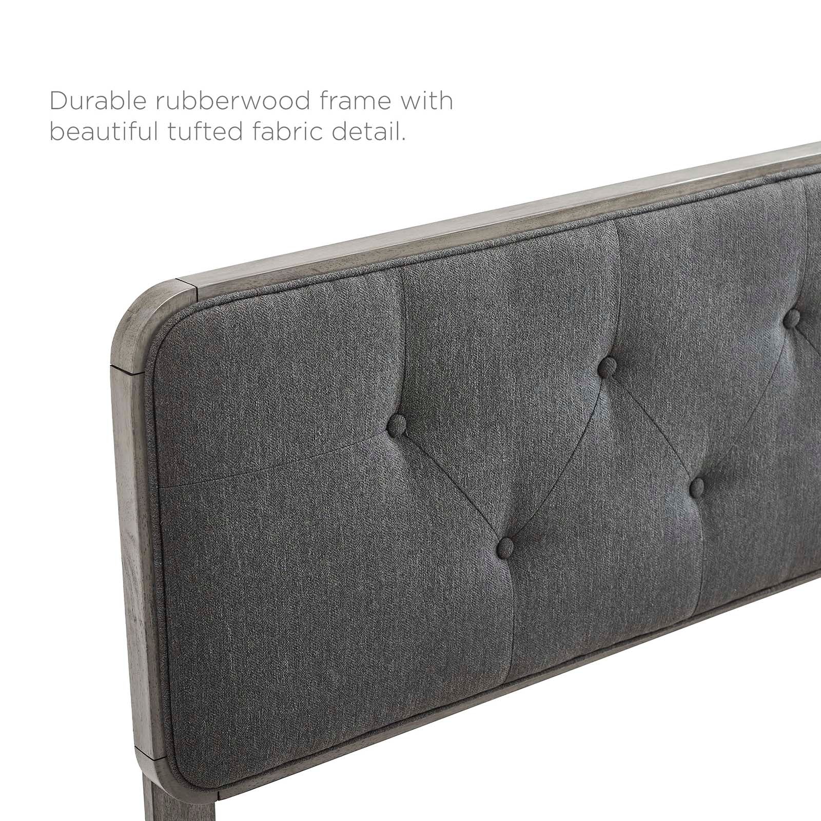 Collins Tufted Fabric and Wood King Headboard by Modway