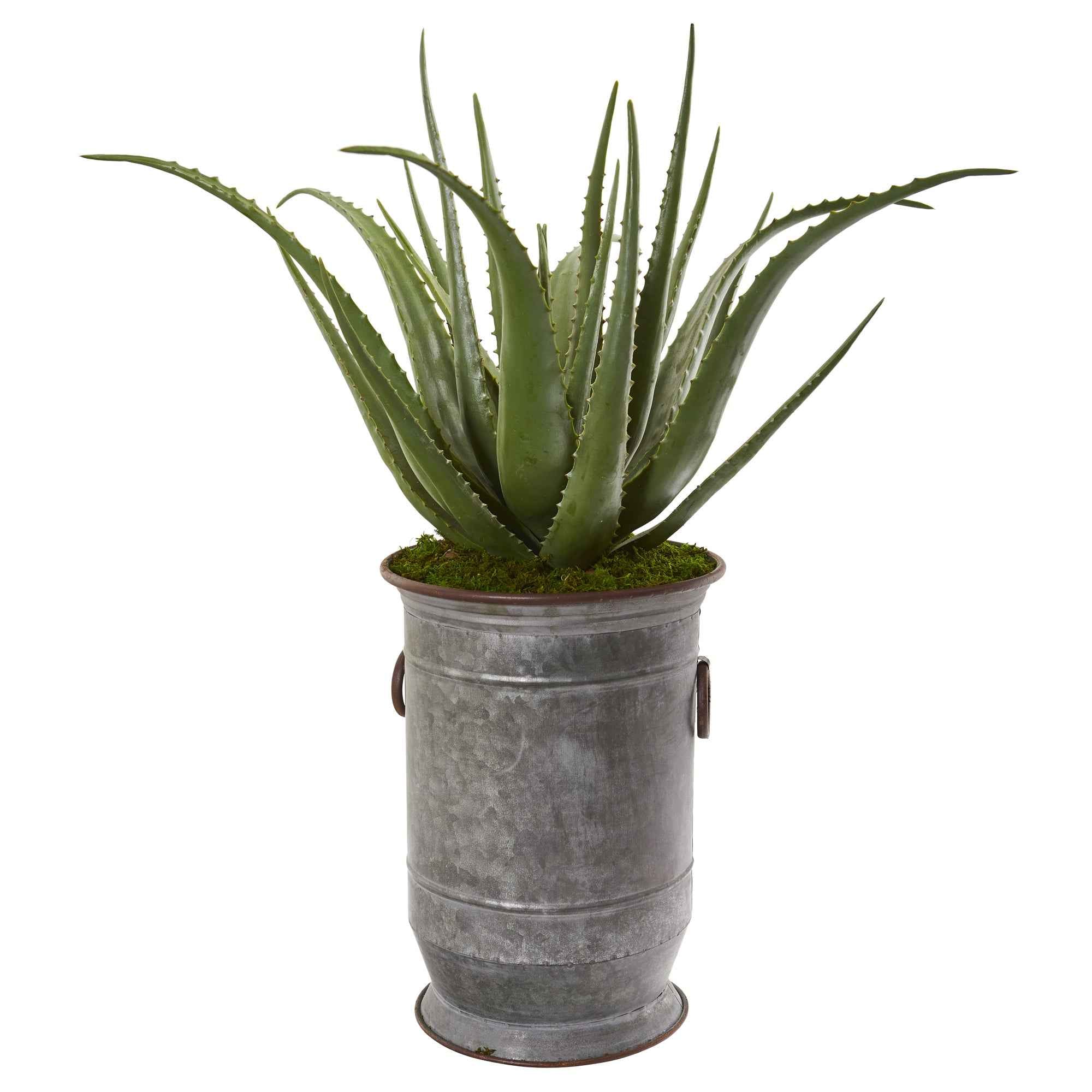 31" Aloe Artificial Plant in Metal Planter