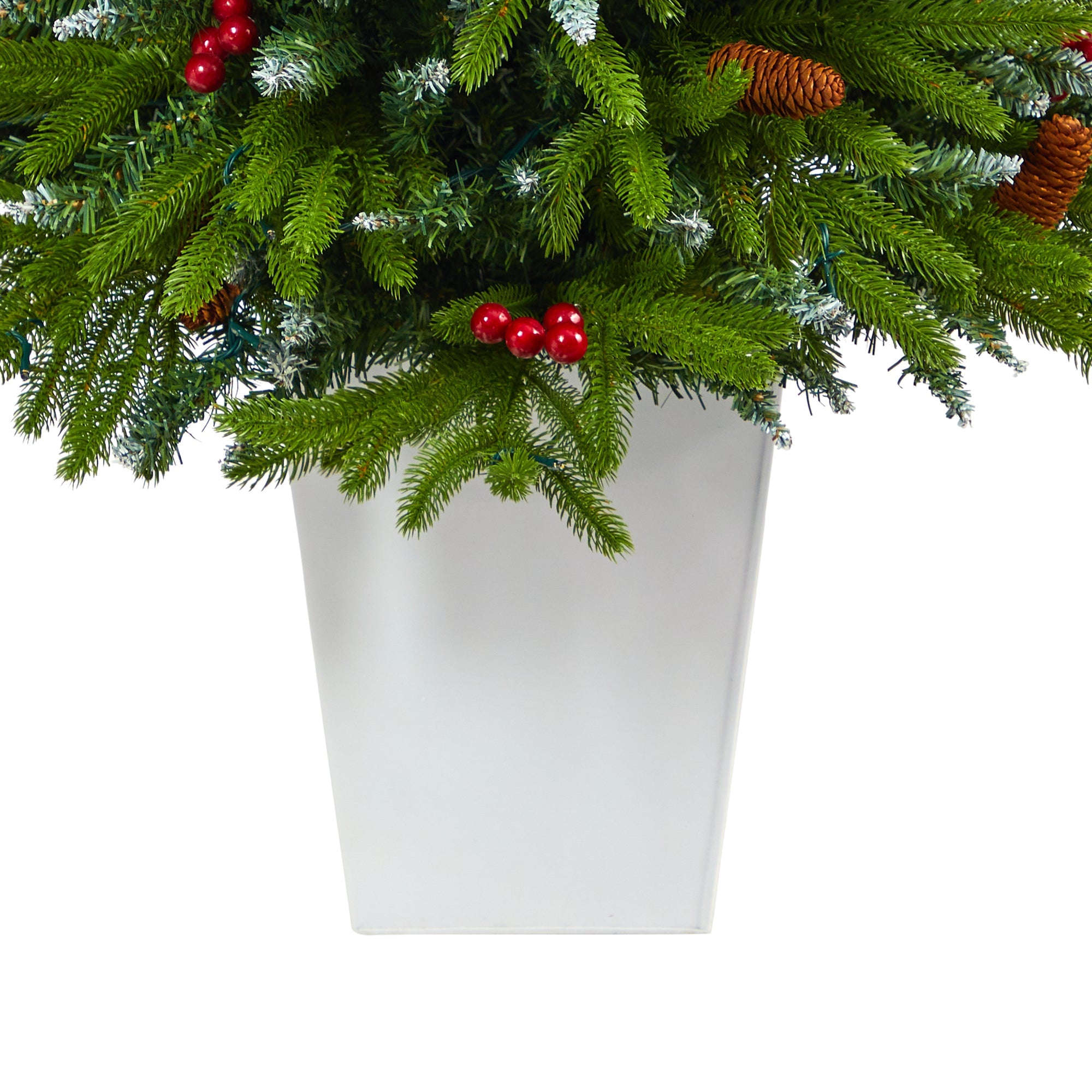 56' Snow Tipped Portl& Spruce Artificial Christmas Tree w/ Frosted Berries