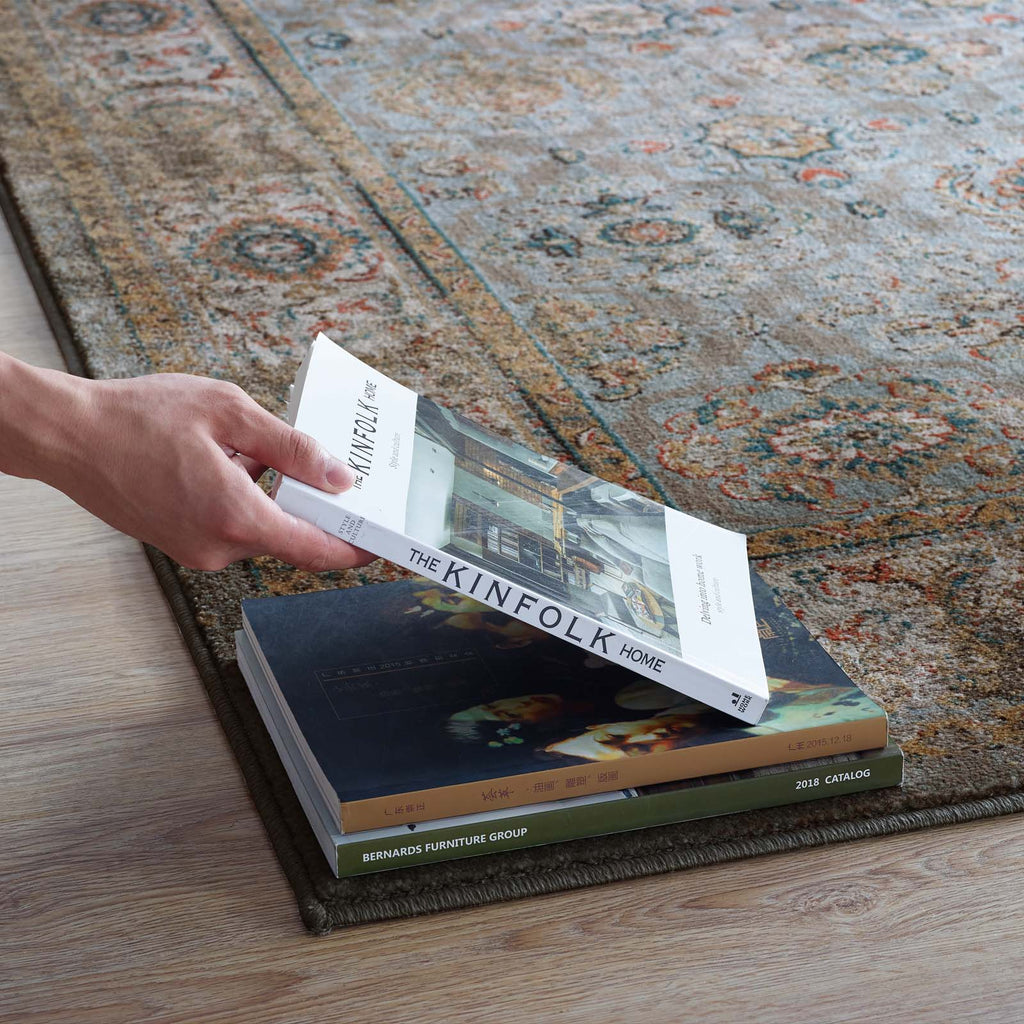 Hisa Distressed Vintage Floral Lattice 5x8 Area Rug by Modway